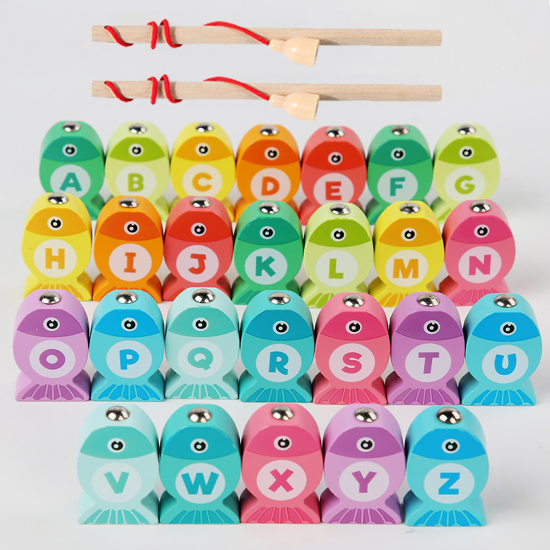 어린이 나무 낚시 게임 장난감 선물 조기 교육 알파벳  - Fishing Equipment Kids 리뷰 및 가격