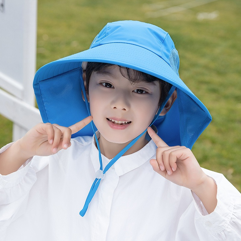 목 플랩이있는 어린이 태양 모자 UV 보호 여름 유아  - Fishing Equipment Kids 리뷰 및 가격