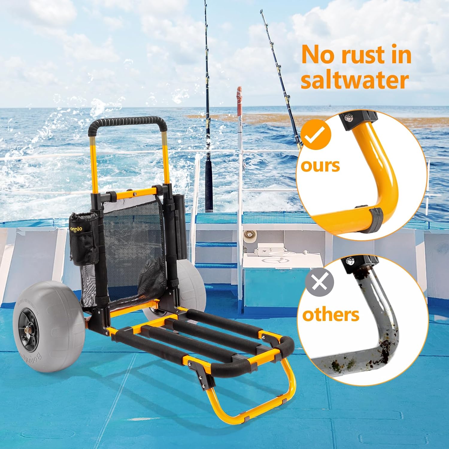 본로 비치 낚시 카트, 12인치 대형 풍선 바퀴가 달린 - Rod Holder Fishing 리뷰 및 가격