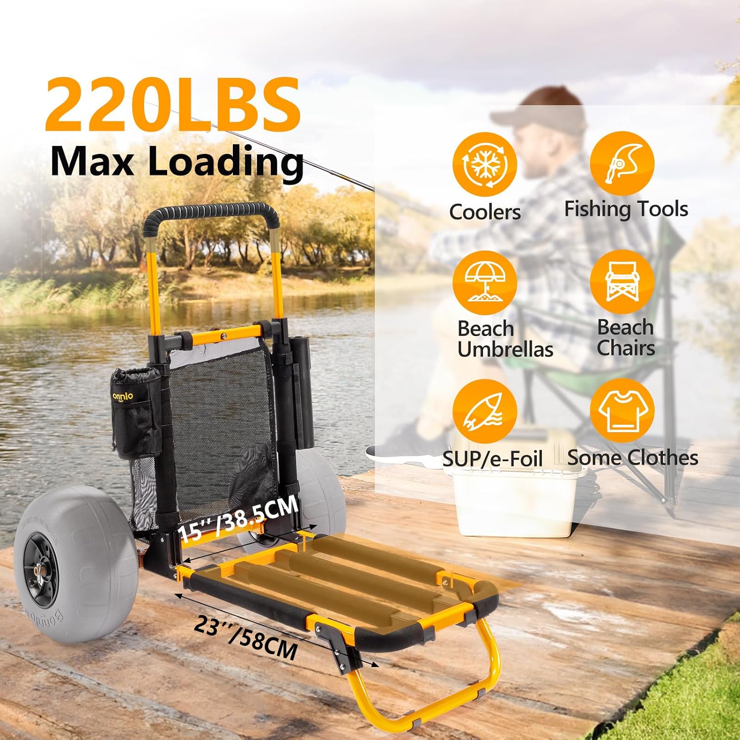 본로 비치 낚시 카트, 12인치 대형 풍선 바퀴가 달린 - Rod Holder Fishing 리뷰 및 가격