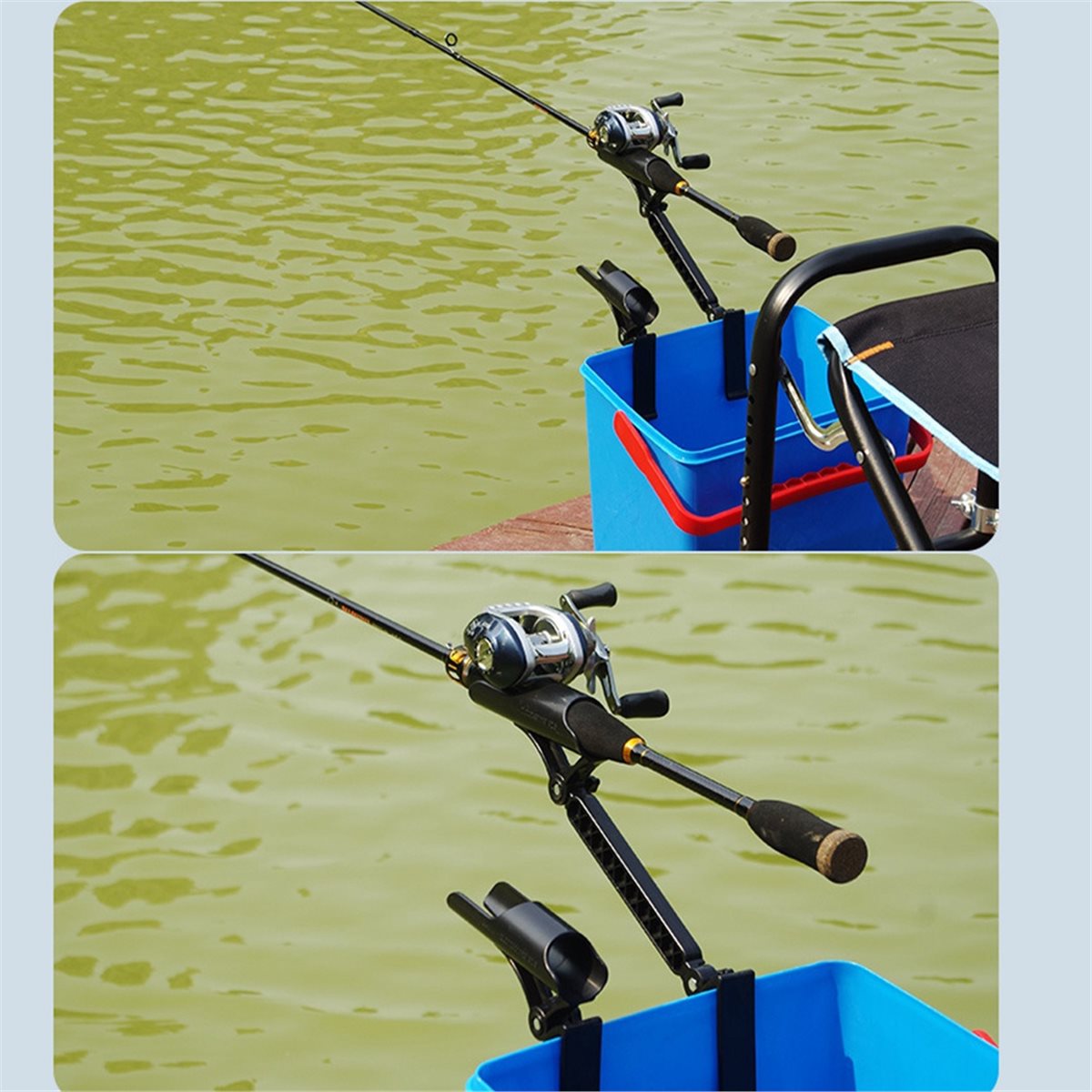 인기 있는 2개 세트 조절 가능한 얼음낚시용 버킷 로드 - Rod Holder Fishing 리뷰 및 가격